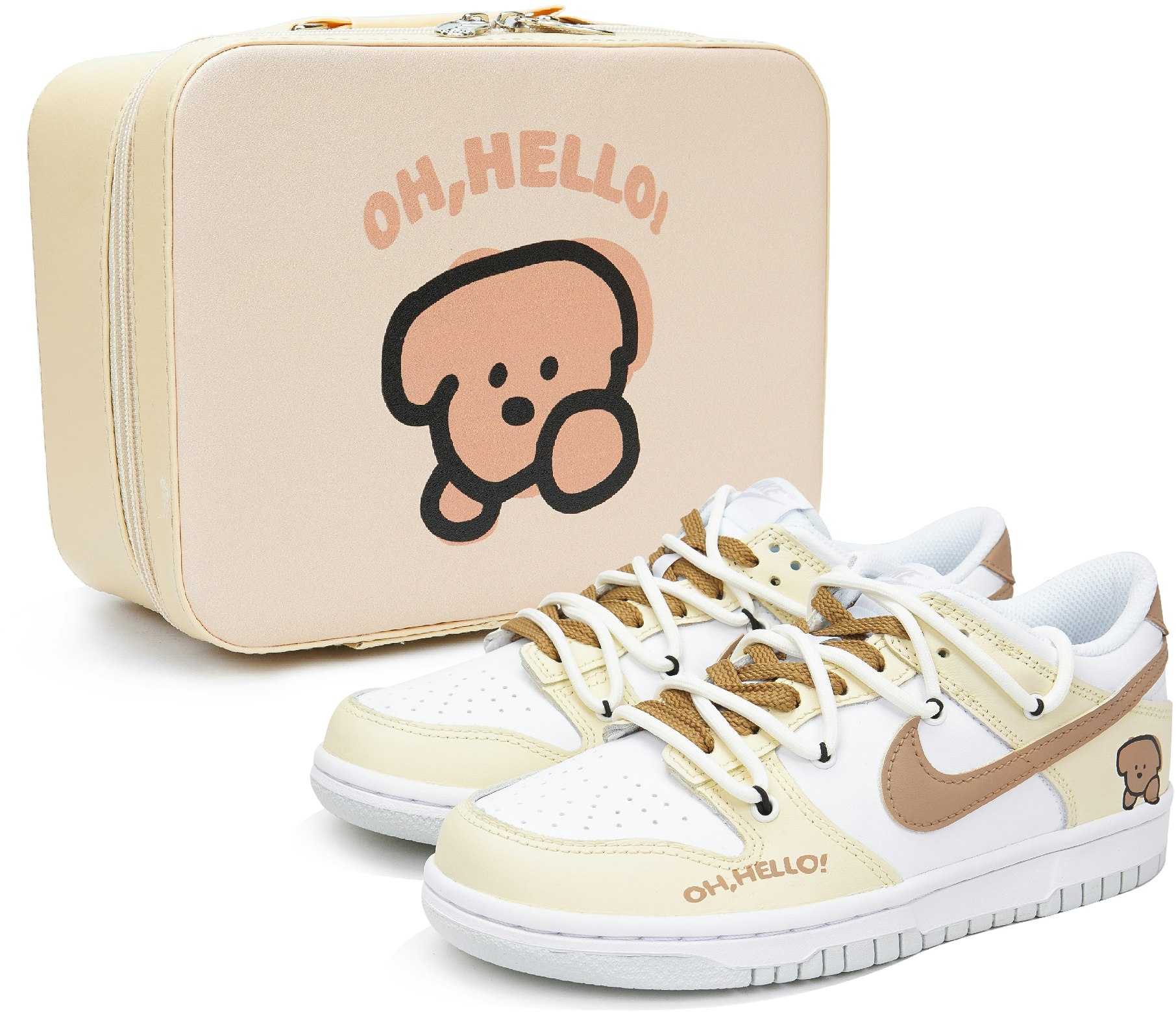 custom-shoes-nike-sankuanz-x-dunk-low-hello-dog-yellow