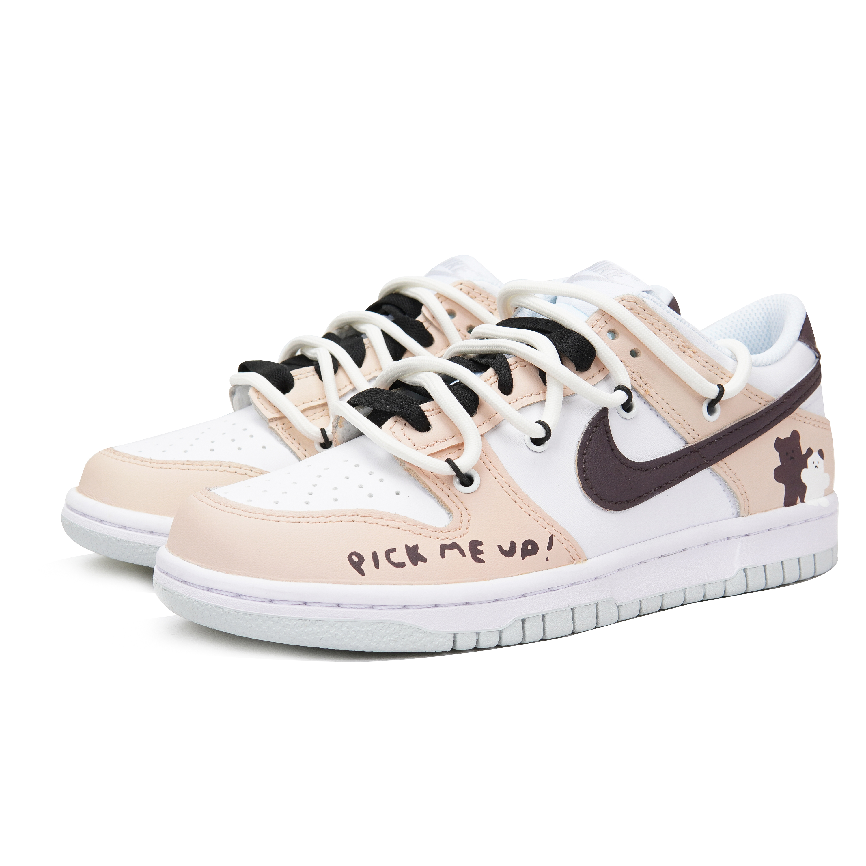 Shop [Sepatu Kustom] Nike SANLAB x Dunk Low 'Gingerbread Bear Cokelat' DH9765-102(Teamp-姜饼小熊卡其）