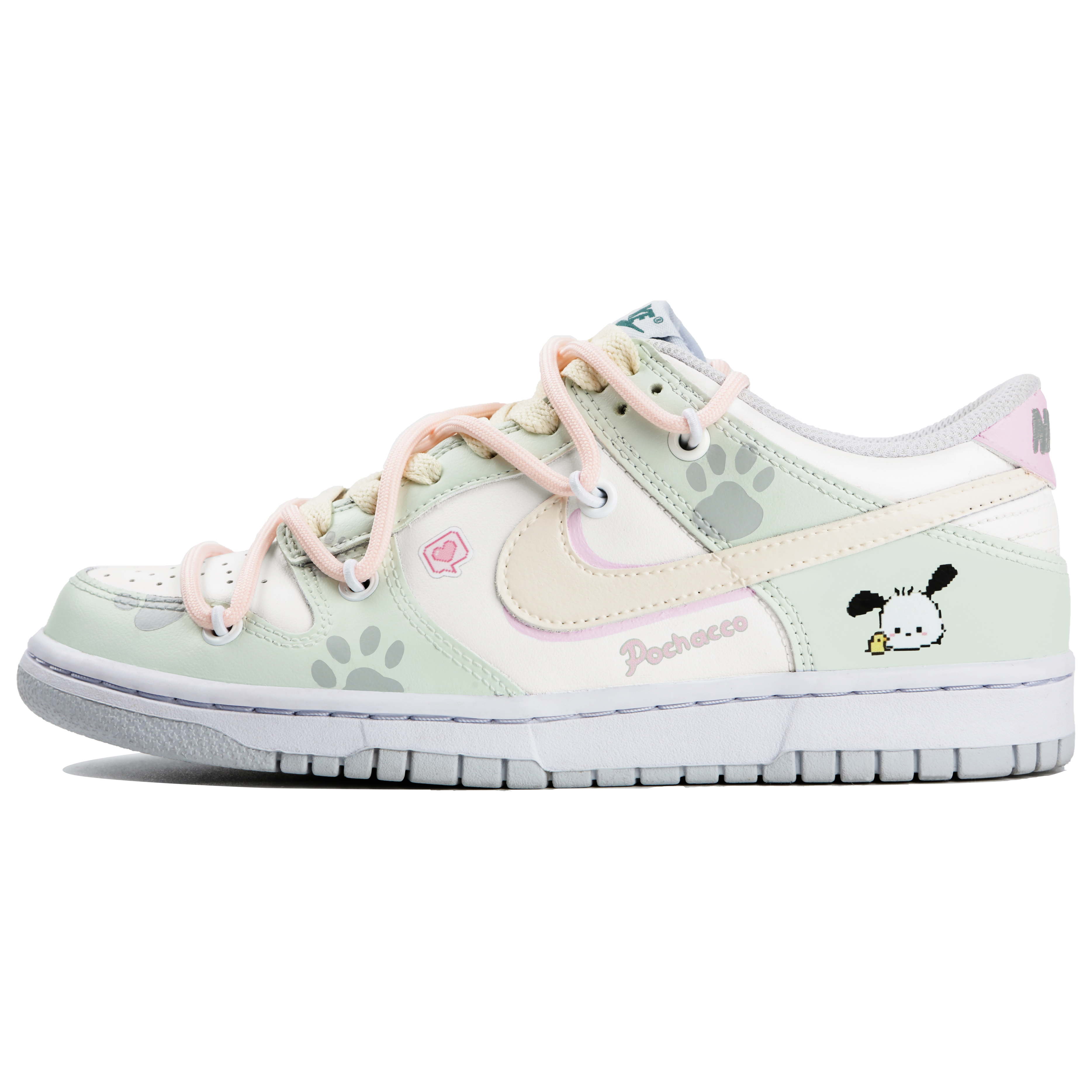 Buy Sepatu Nike Sanrio x Dunk Low 'Mineral Teal Patcha' Kustom FD1232-002(Team4-女款可爱帕恰)