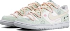 Lookbook 【定製籃球鞋】Nike Dunk 低筒礦物藍 可愛帕恰 三麗鷗 童趣 禮盒 低筒 滑板鞋 GS 白綠