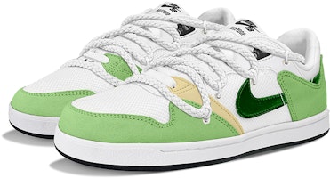 【定制球鞋】 Nike SB Alleyoop 復古潮流 酸甜青檸 解構綁帶 高街 百搭 低幫 板鞋 男款 米綠 Lookbook 【定制球鞋】 Nike SB Alleyoop 復古潮流 酸甜青檸 解構綁帶 高街 百搭 低幫 板鞋 男款 米綠