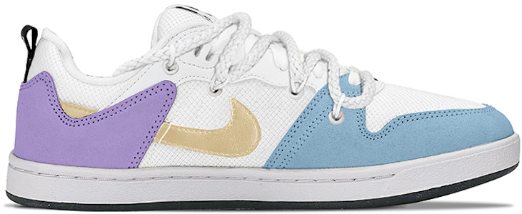 【定制球鞋】Nike SB Alleyoop 復古潮流 解構綁帶 舒適百搭 低幫 板鞋 男款 白藍紫 Order 【定制球鞋】Nike SB Alleyoop 復古潮流 解構綁帶 舒適百搭 低幫 板鞋 男款 白藍紫