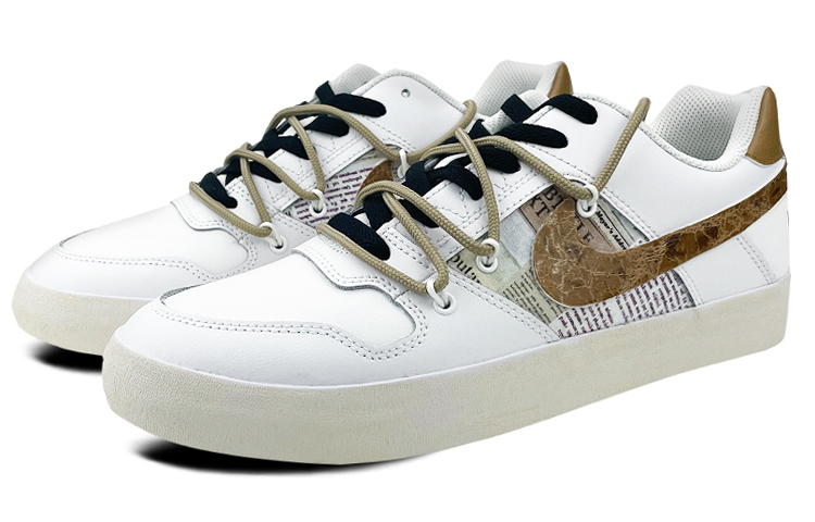 Lookbook 【定製球鞋】Nike SB Delta whenshoes 禮盒 解構 報紙 印花 復古 做舊 低幫 板鞋 男女同款 白卡其