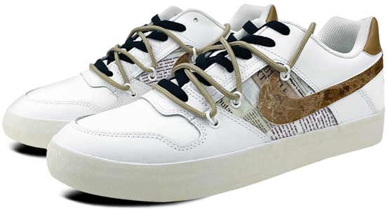 【カスタムシューズ】ナイキSBデルタ '新聞プリントホワイト-カーキ' 942237-112(Team叁-男女款报纸SBOX-QD) Lookbook 【カスタムシューズ】ナイキSBデルタ '新聞プリントホワイト-カーキ' 942237-112(Team叁-男女款报纸SBOX-QD)