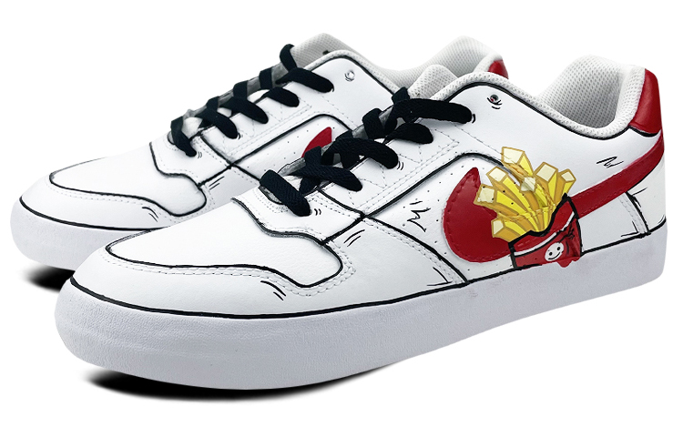 Lookbook 【カスタムシューズ】ナイキSBデルタ『スマイリーフライホワイトレッド』 942237-112(Team叁-男女款薯条SBOX-QD)