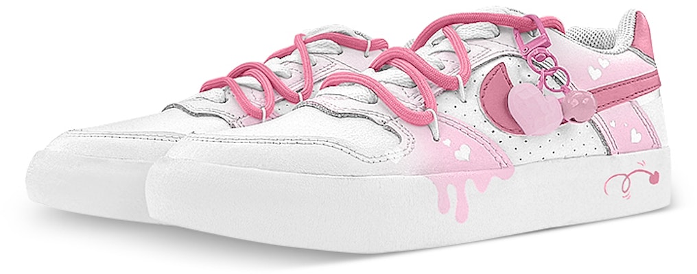【客製化球鞋】Nike SB Delta Force 滑板文化 漸變色 解構鞋帶 低筒 板鞋 男女皆宜 粉色 Lookbook 【客製化球鞋】Nike SB Delta Force 滑板文化 漸變色 解構鞋帶 低筒 板鞋 男女皆宜 粉色