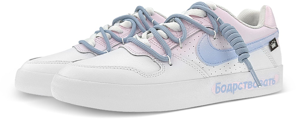 【定製球鞋】 Nike SB Delta Force 滑板文化 解構鞋帶 低幫 板鞋 男女同款 白藍 Lookbook 【定製球鞋】 Nike SB Delta Force 滑板文化 解構鞋帶 低幫 板鞋 男女同款 白藍