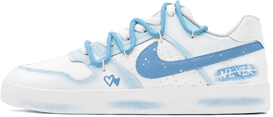 【客製化球鞋】Nike SB Delta Force VULC 塗鴉 低筒 板鞋 男女同款 藍白 Buy 【客製化球鞋】Nike SB Delta Force VULC 塗鴉 低筒 板鞋 男女同款 藍白