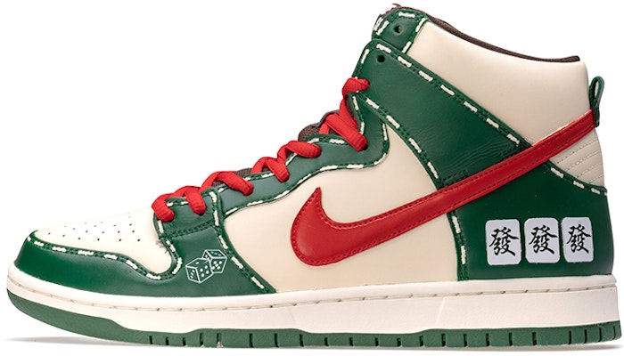 【定製球鞋】 Nike 野鶴製造 麻將 發財 中國風主題定製 潮流百搭 休閒 高幫 板鞋 男款 白綠 Buy 【定製球鞋】 Nike 野鶴製造 麻將 發財 中國風主題定製 潮流百搭 休閒 高幫 板鞋 男款 白綠