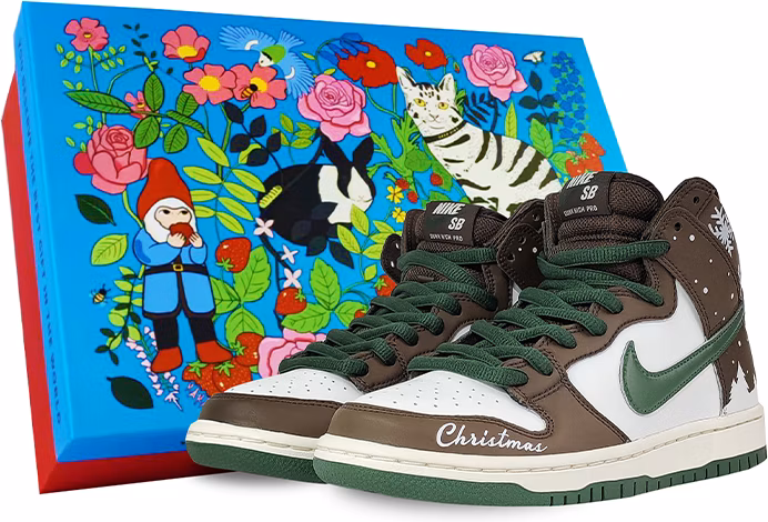 custom-shoes-nike-sb-dunk-high-pro-brown-green