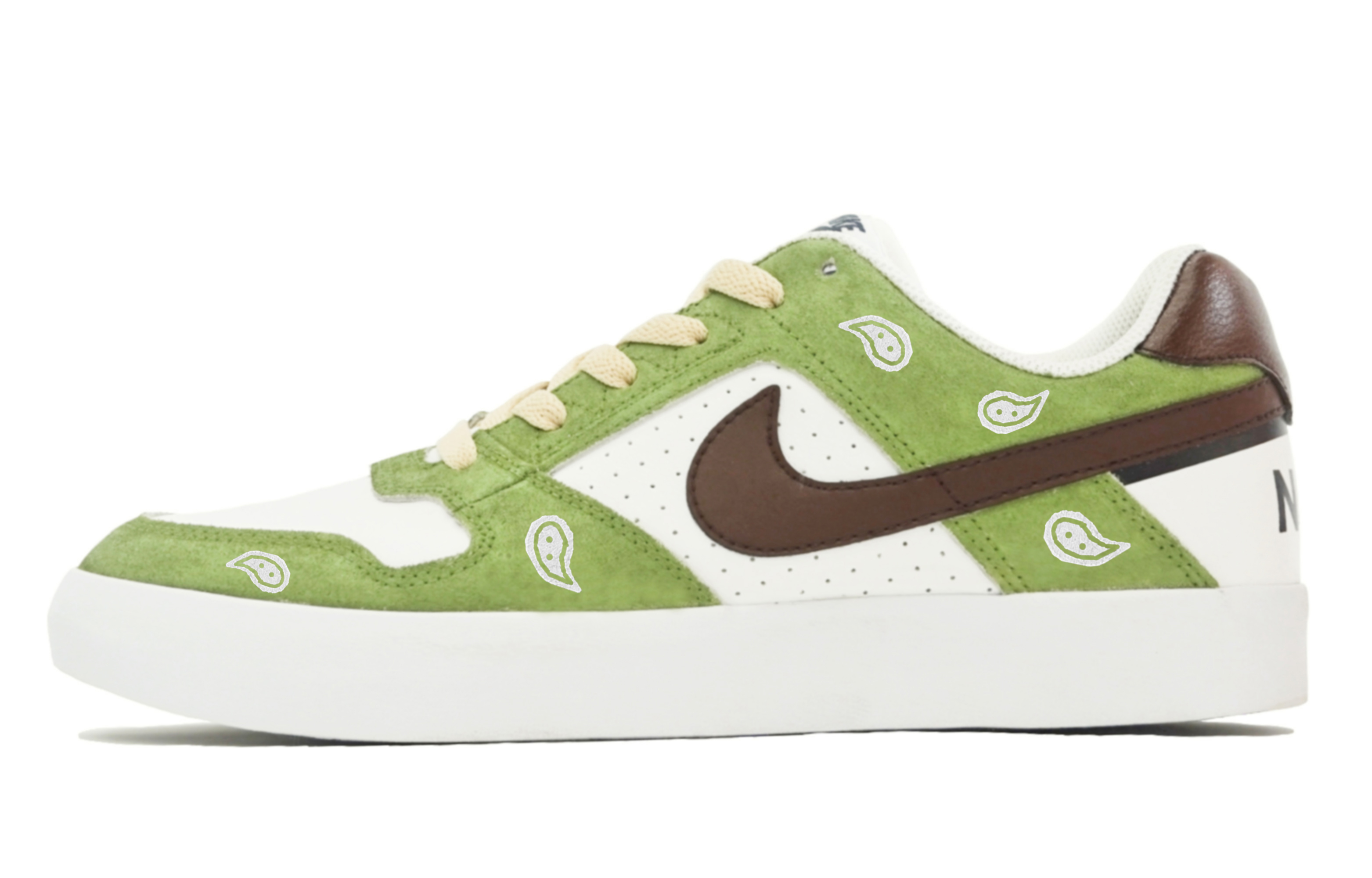 Order [Custom Schoenen] Nike SB Dunk Low ''Cashew Groen Wit'' 942237-100(Team14-nk绿腰果S-Box)