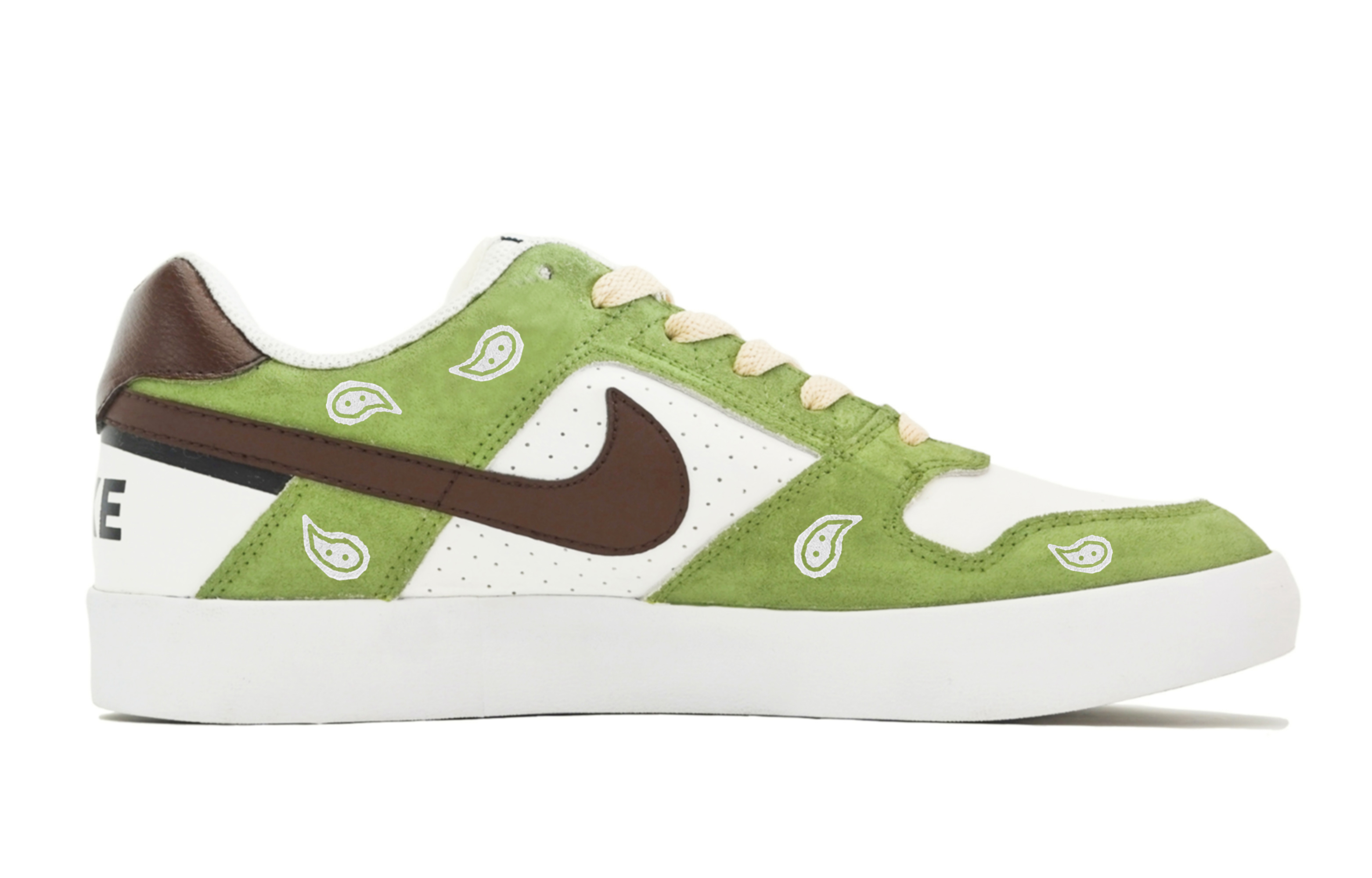 Lookbook [Custom Schoenen] Nike SB Dunk Low ''Cashew Groen Wit'' 942237-100(Team14-nk绿腰果S-Box)