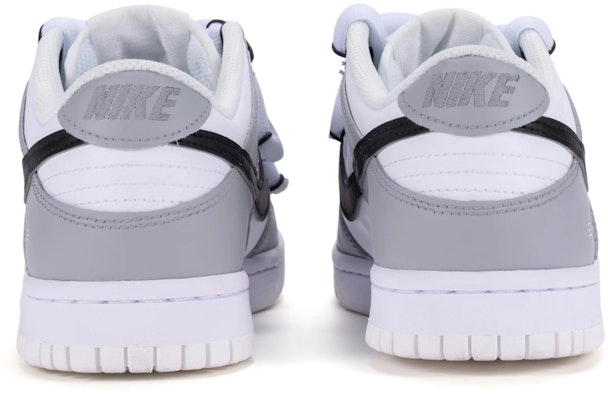 【定制球鞋】 Nike 解構 未來科技主題 手繪塗鴉 回到未來 低幫 板鞋 GS 灰白黑 Shop 【定制球鞋】 Nike 解構 未來科技主題 手繪塗鴉 回到未來 低幫 板鞋 GS 灰白黑