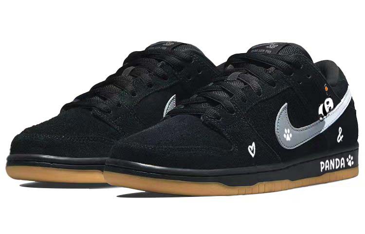 Lookbook [Nike Sepatu Kustom] Nike SB Dunk Low 'Lazy Panda' BQ6817-010(Team56-慵懒熊猫)