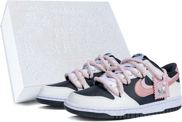 【客製化球鞋】 Nike Dunk SB 低筒 芭比花園 特色禮盒 舒適 百搭 耐磨 防滑 低筒 滑板鞋 GS 黑白 Buy 【客製化球鞋】 Nike Dunk SB 低筒 芭比花園 特色禮盒 舒適 百搭 耐磨 防滑 低筒 滑板鞋 GS 黑白