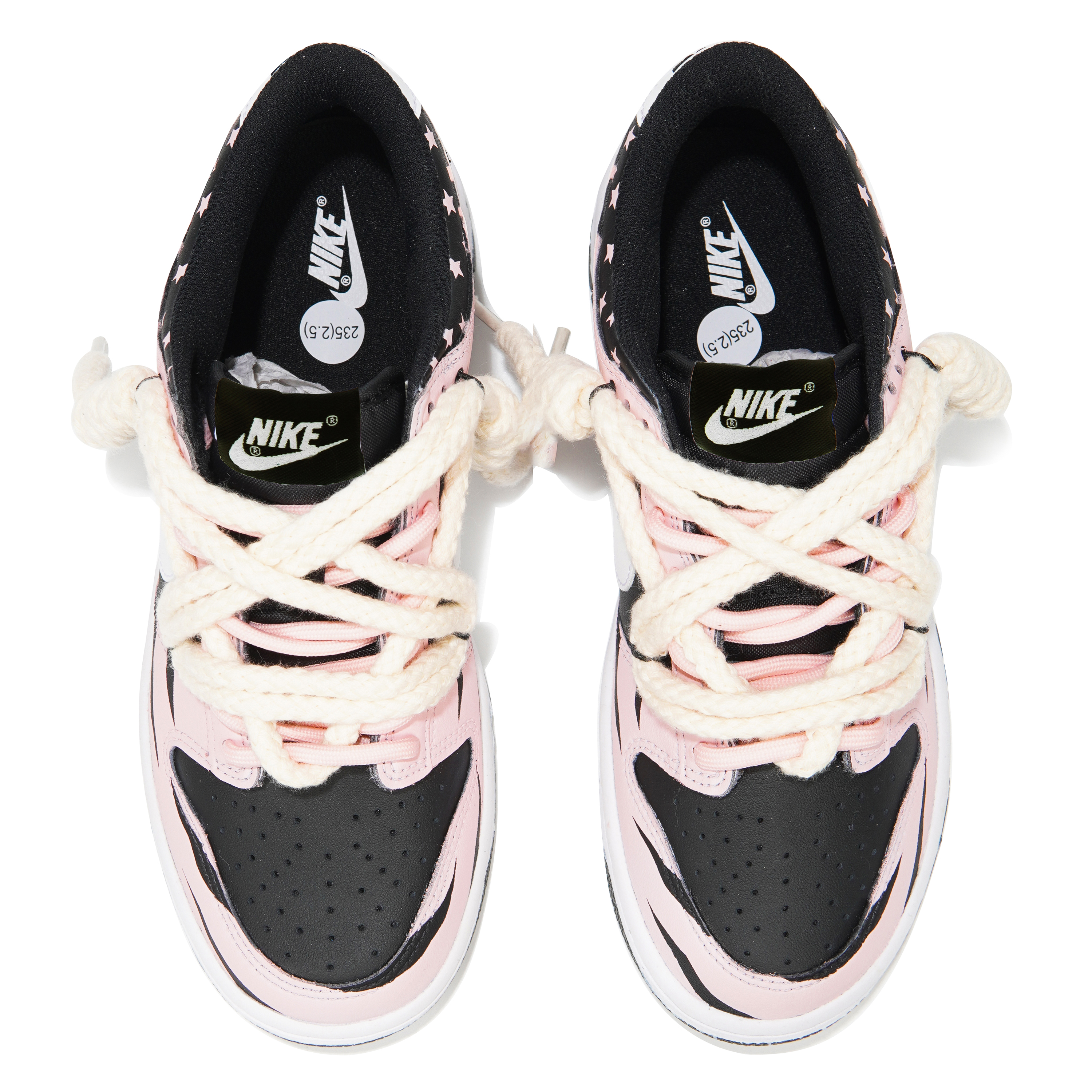 Shop [定制鞋款] 耐克Set & Co x Dunk Low 'Y2K五芒星-黑粉豹子' DV0831-002-444424
