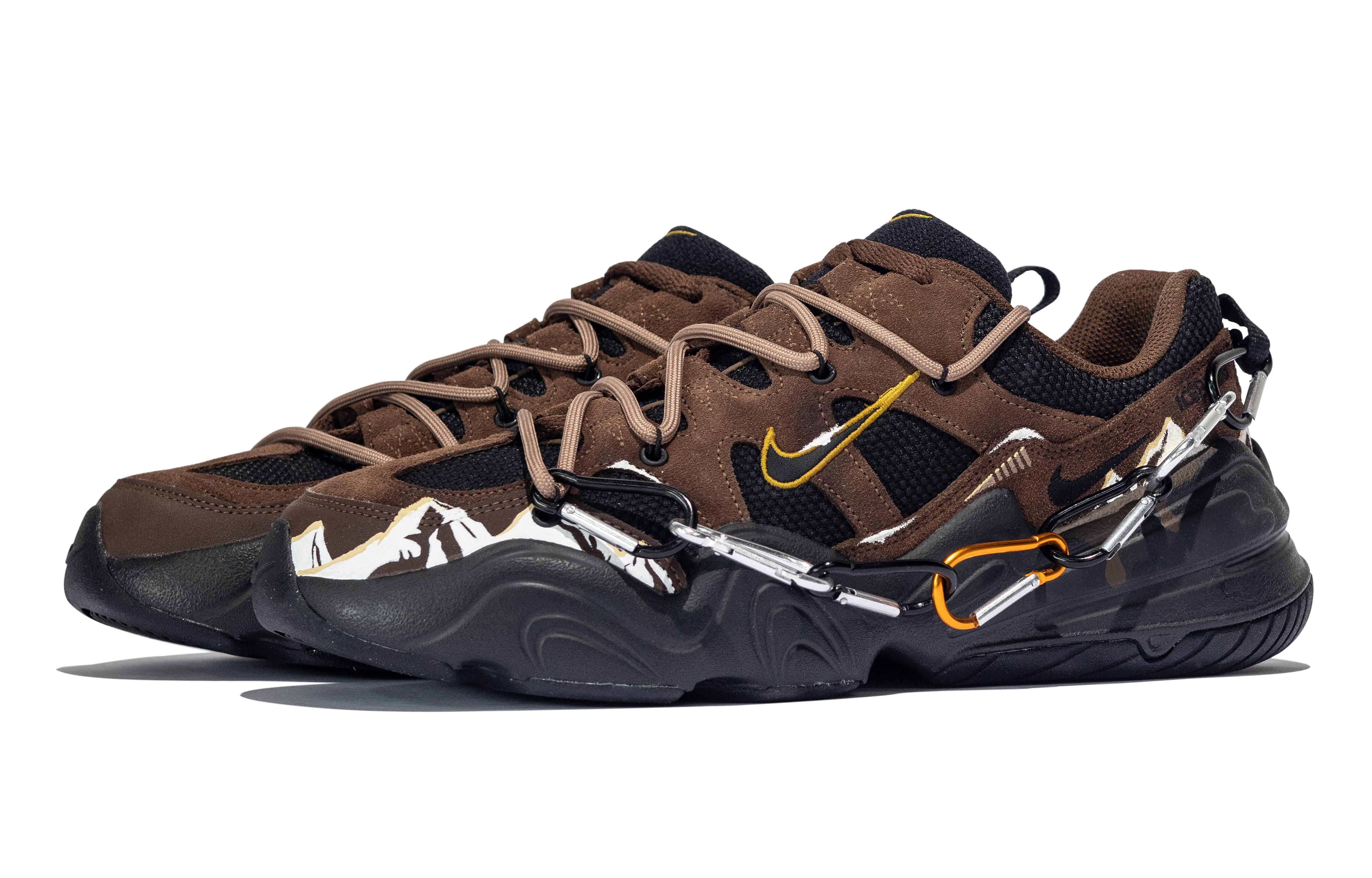 Shop [カスタムシューズ] ナイキテックヘラ「レトロブラウン」 FJ9532-200(Team31-男款日薄西山)