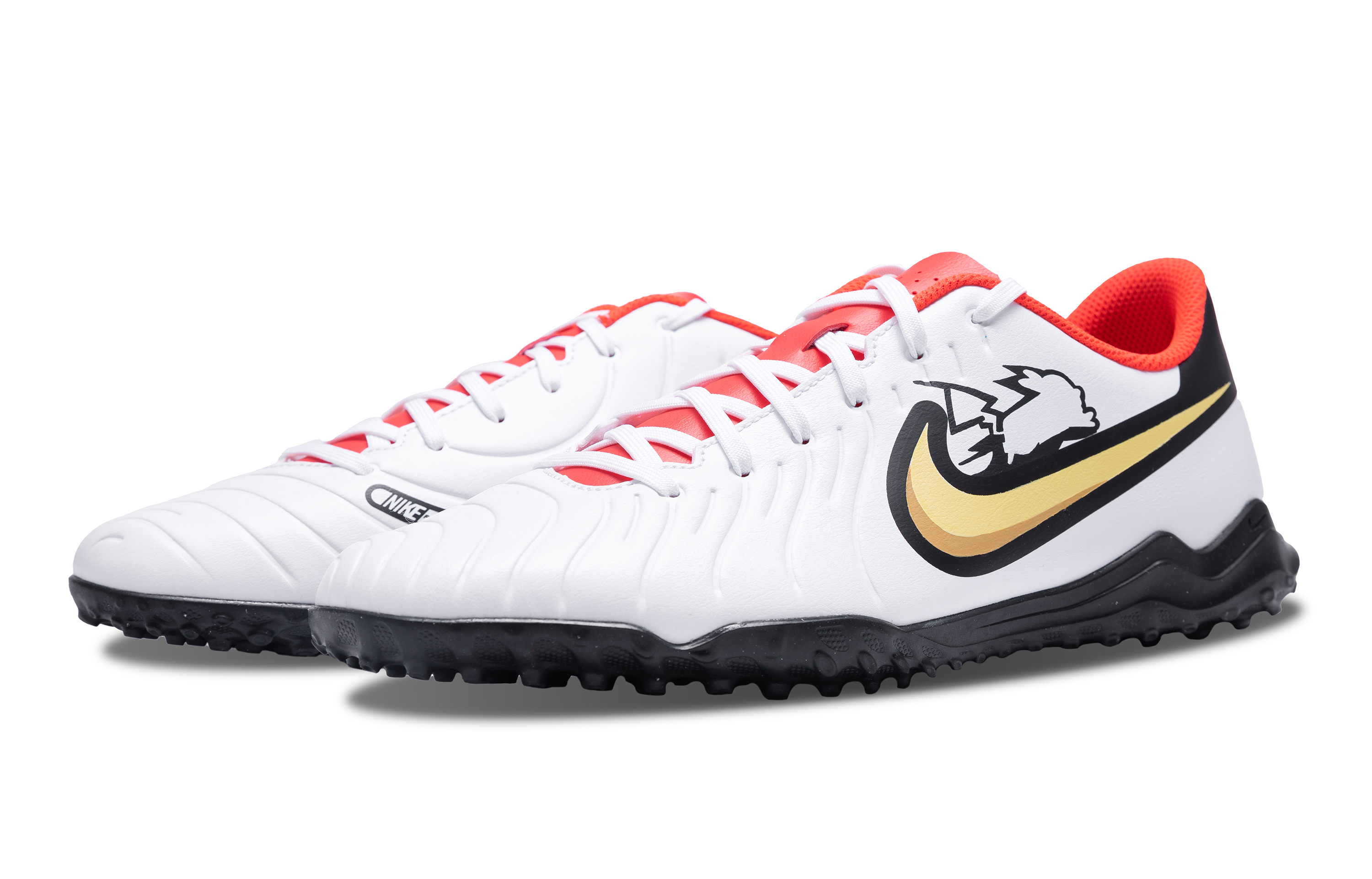 Shop 【客製化球鞋】Nike Tiempo Legend 10 FLASH 卡通 簡約 潮流運動 TF（膠質碎釘） 防滑耐磨 足球鞋 男款 黑白黃