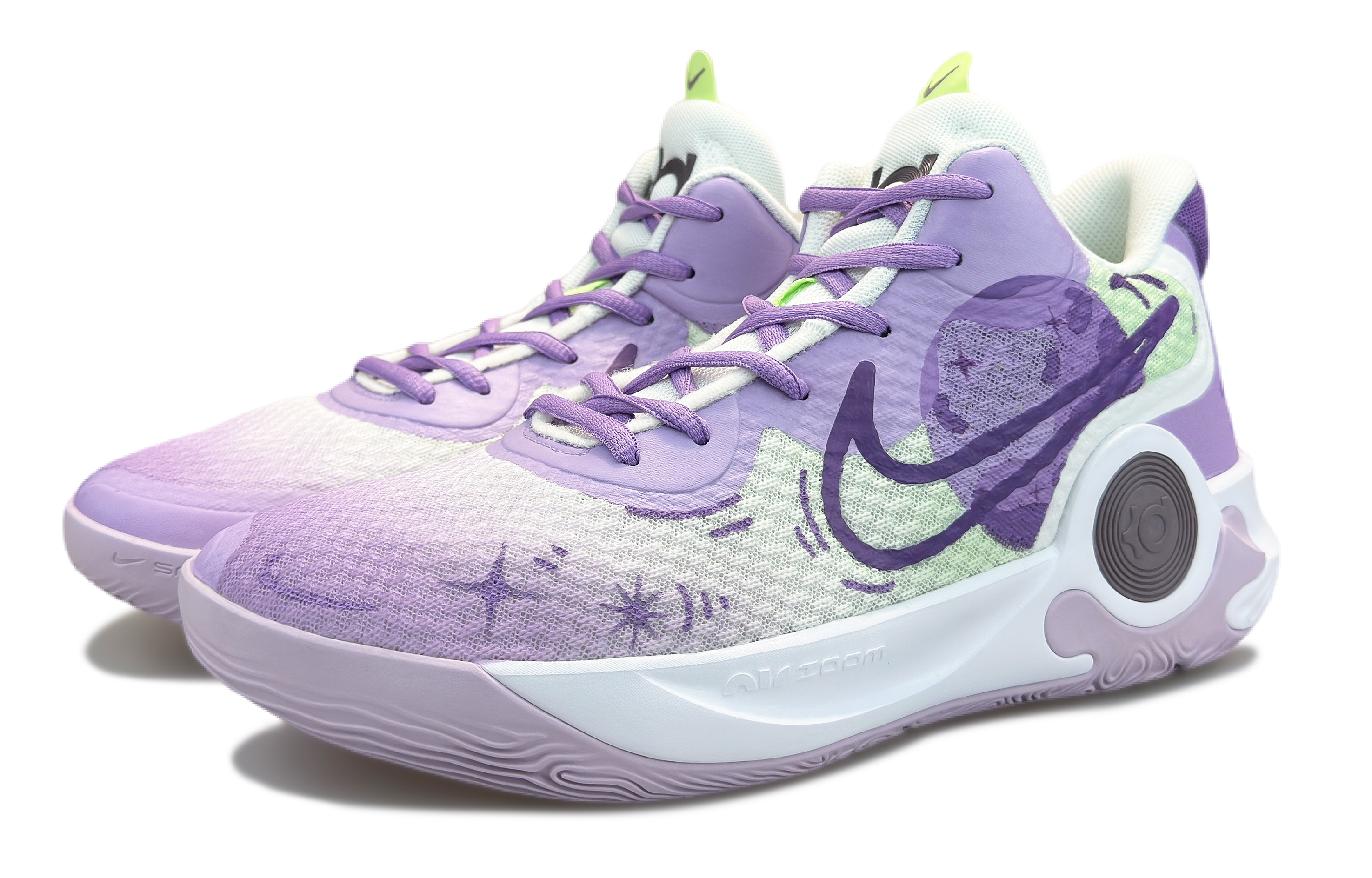 Shop [Sepatu Kustom] Nike Trey 5 'Dream Planet Love Graffiti' DJ6922-100(Team237-男女同款幻想星球)