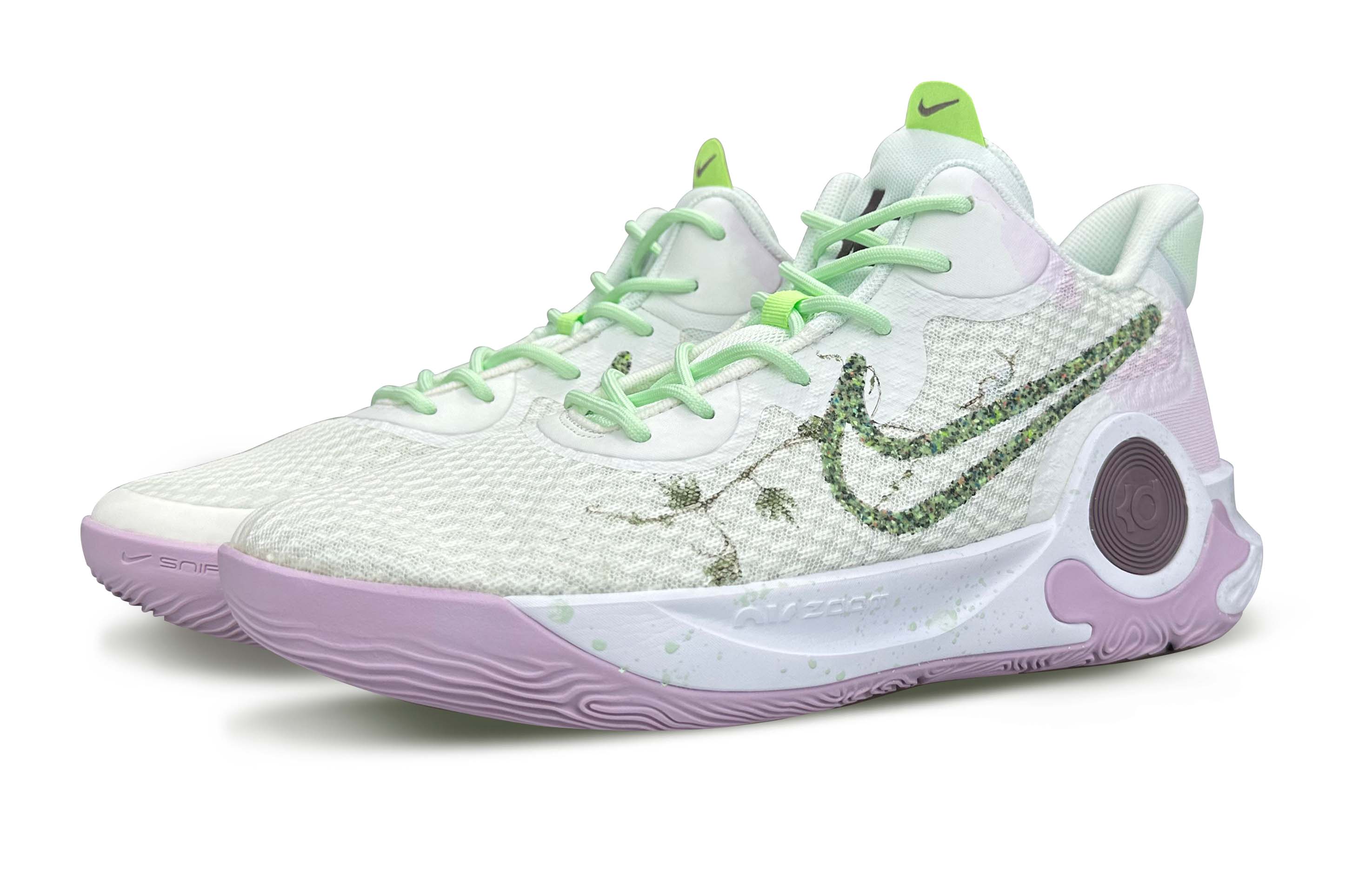 Shop [定制鞋] 耐克 Trey 5 '葡萄粉绿' DJ6922-100(Team79-男女同款蔓语)