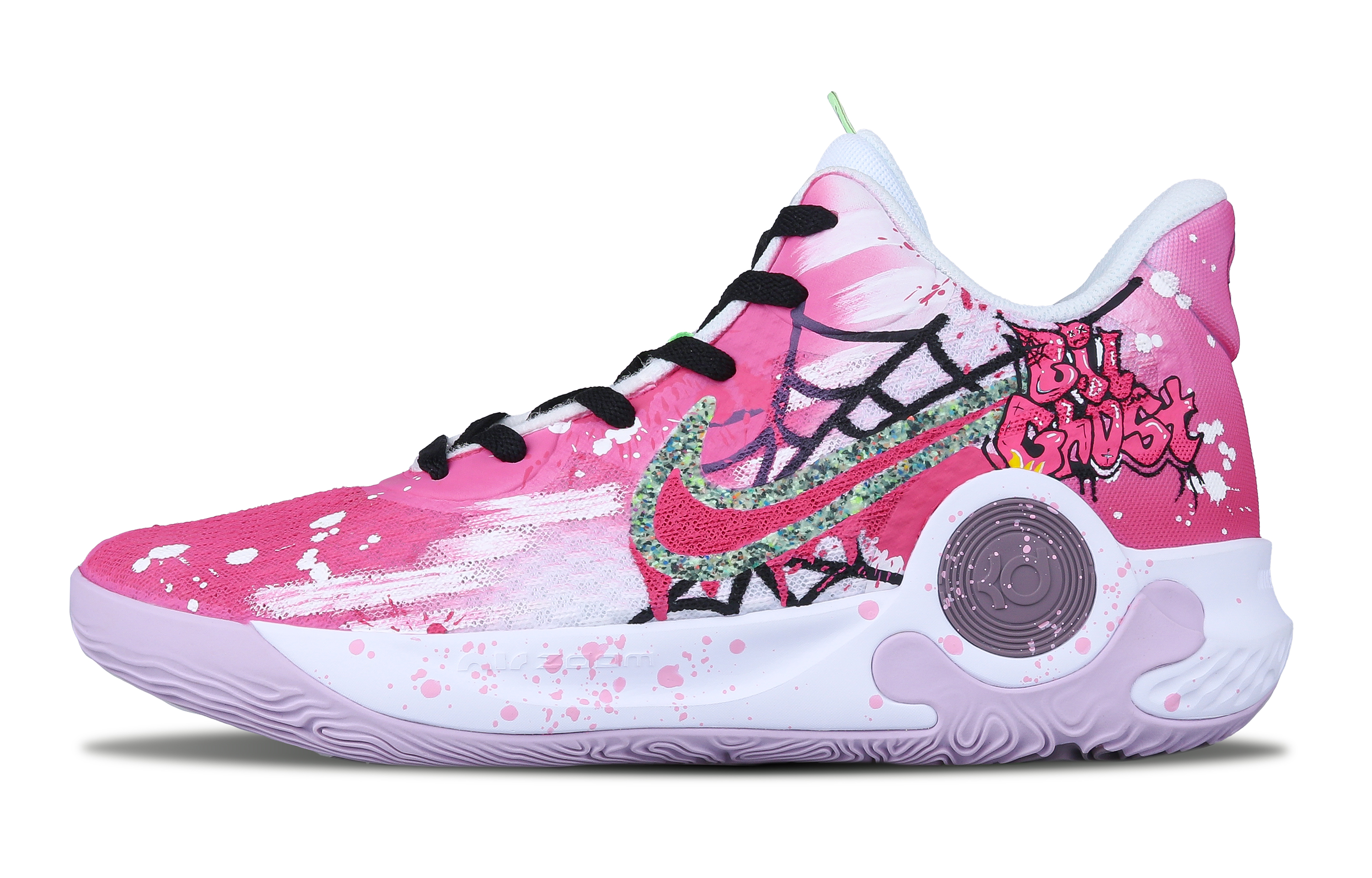 Order 【客製化球鞋】 Nike Trey 5 ix ep 灰燼之力 蜘蛛網 塗鴉 減震防滑耐磨透氣輕便增高彈力 中筒 復古籃球鞋 男女同款 粉白