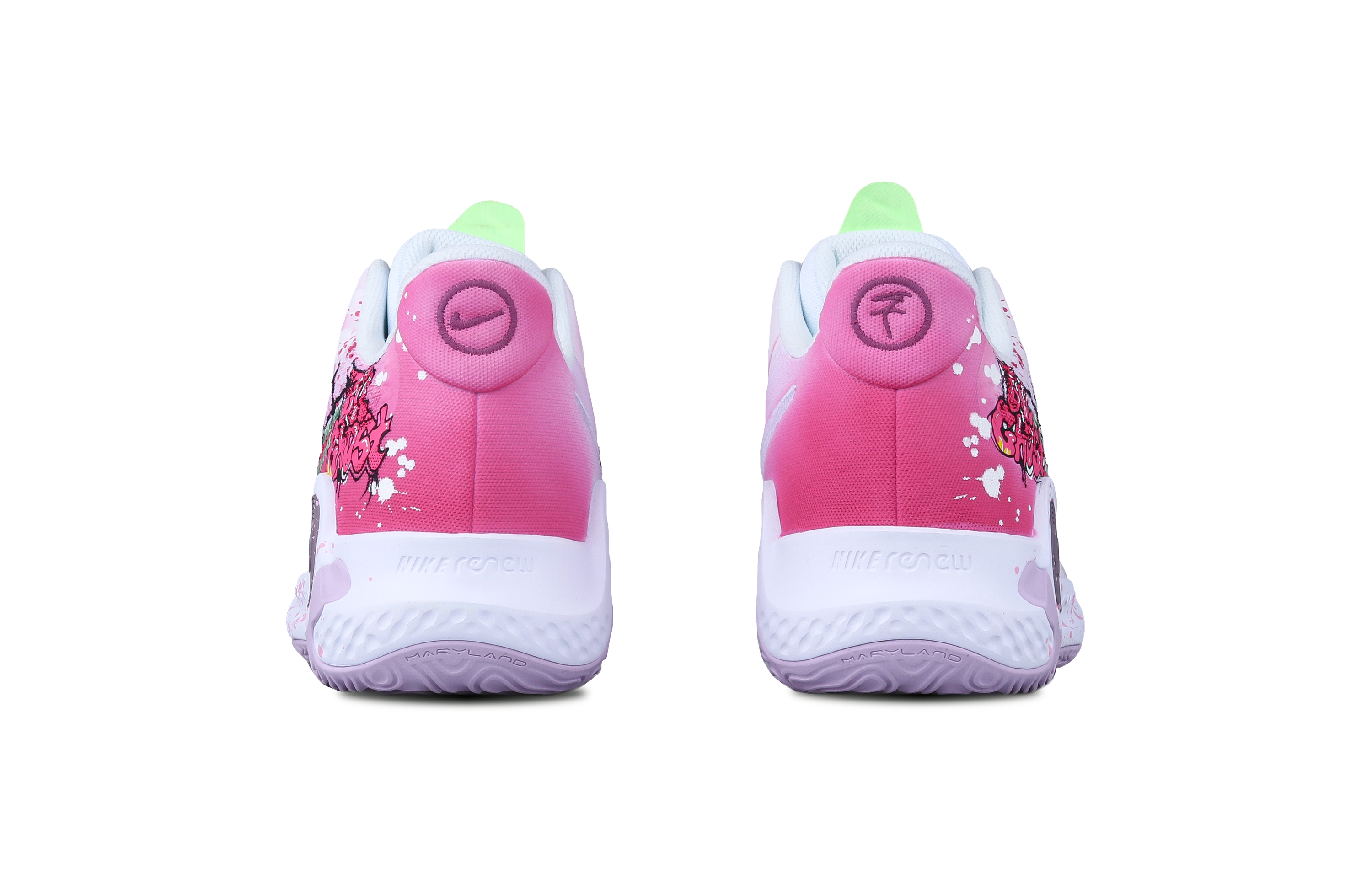 Purchase 【客製化球鞋】 Nike Trey 5 ix ep 灰燼之力 蜘蛛網 塗鴉 減震防滑耐磨透氣輕便增高彈力 中筒 復古籃球鞋 男女同款 粉白