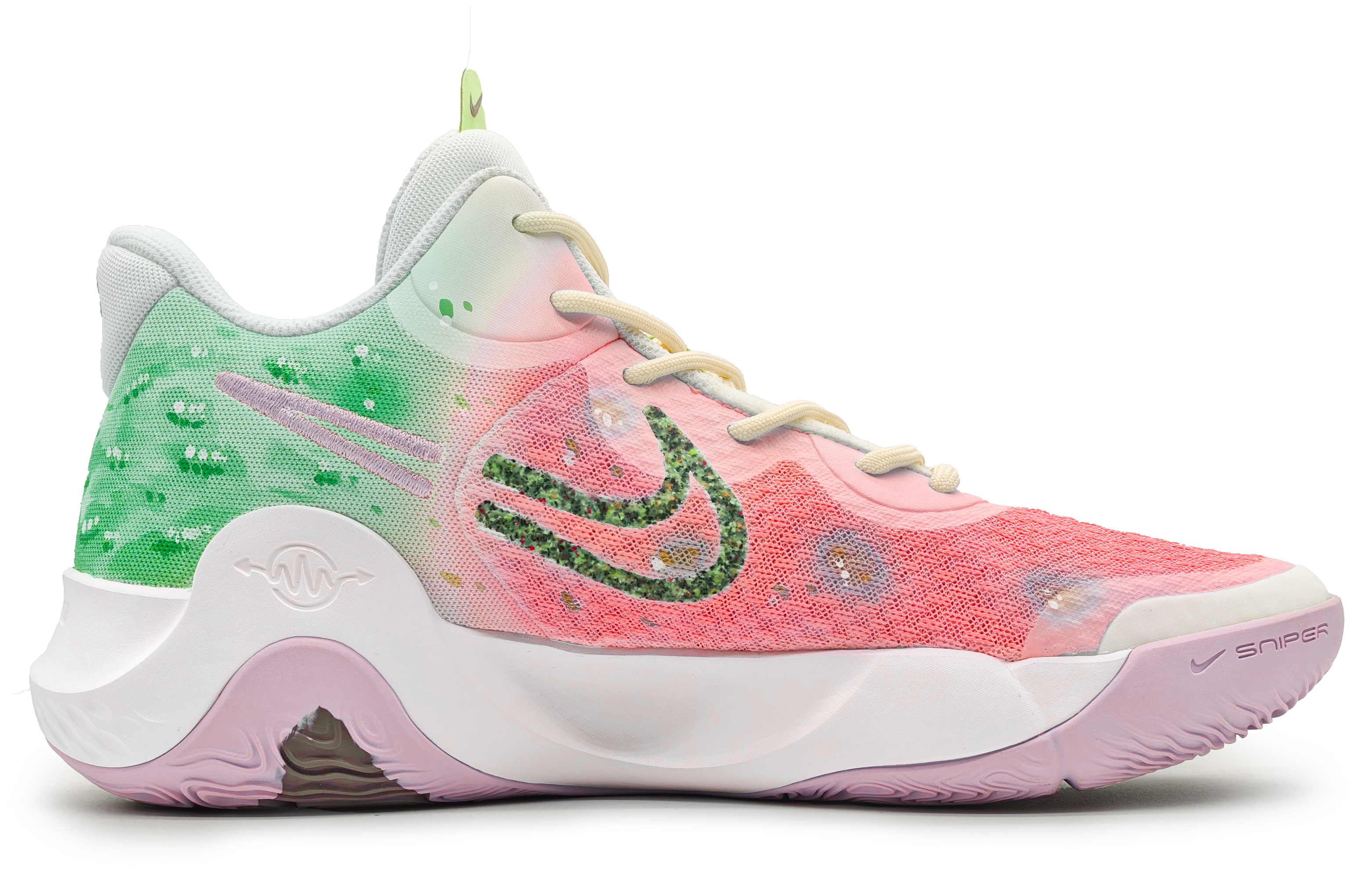 Lookbook [Sepatu Khusus] Nike Trey 5 IX EP 'Cherry Blossom Pink-Green Gradien' DJ6922-100(Team16-四季樱红粉绿)