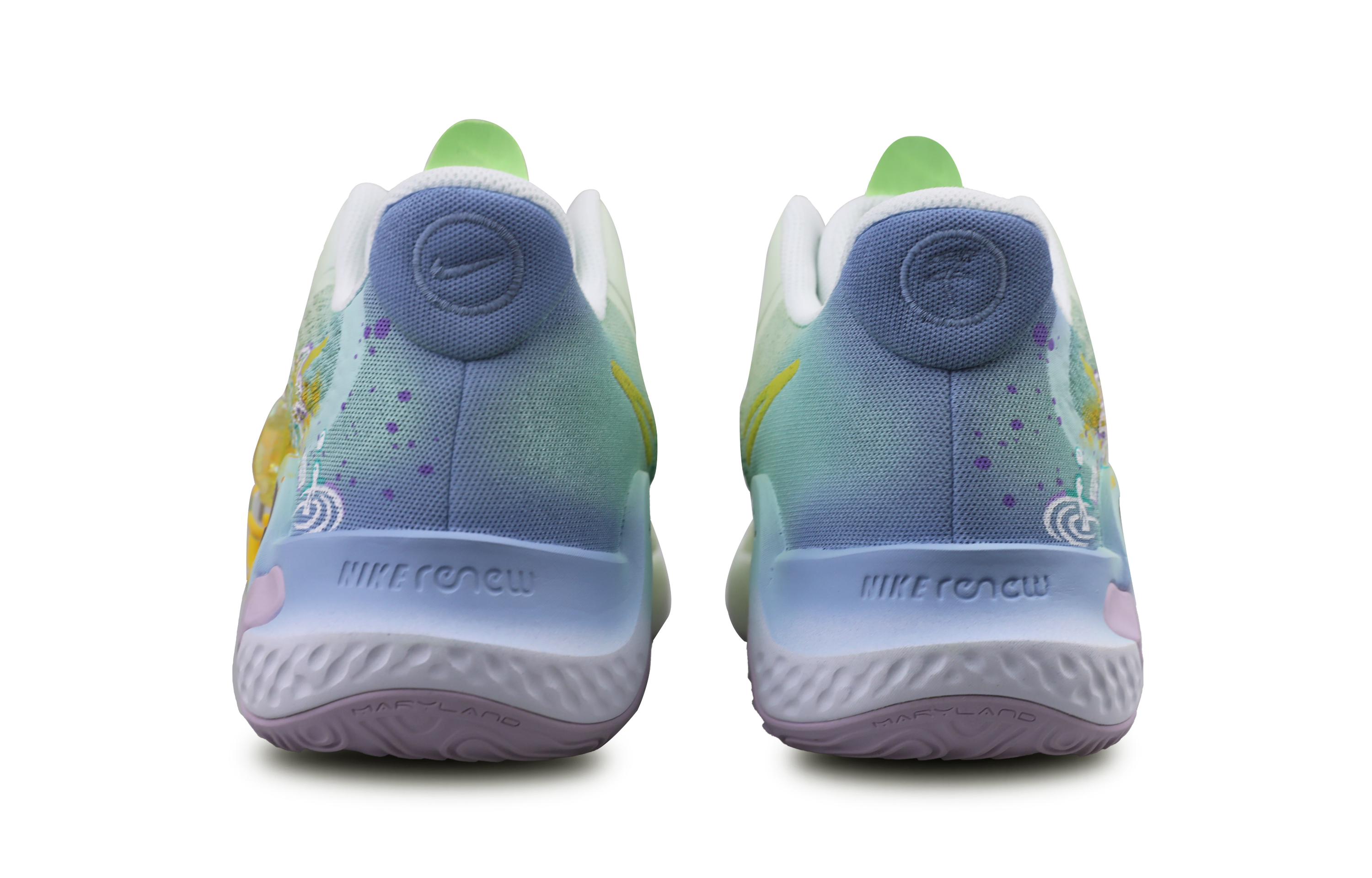 Purchase 【客製化籃球鞋】Nike Trey 5 ix ep 薄荷蘇打 夏日 清新 霓虹漸變 特殊鞋盒 減震防滑透氣 中筒 復古籃球鞋 男款 黃綠藍