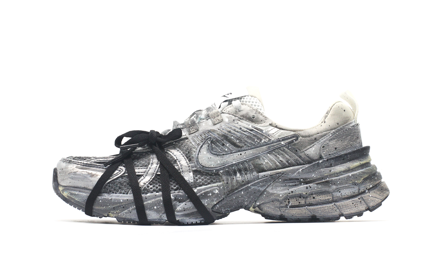 [Custom Shoes] Nike V2K Run 'Distressed Grey-White'