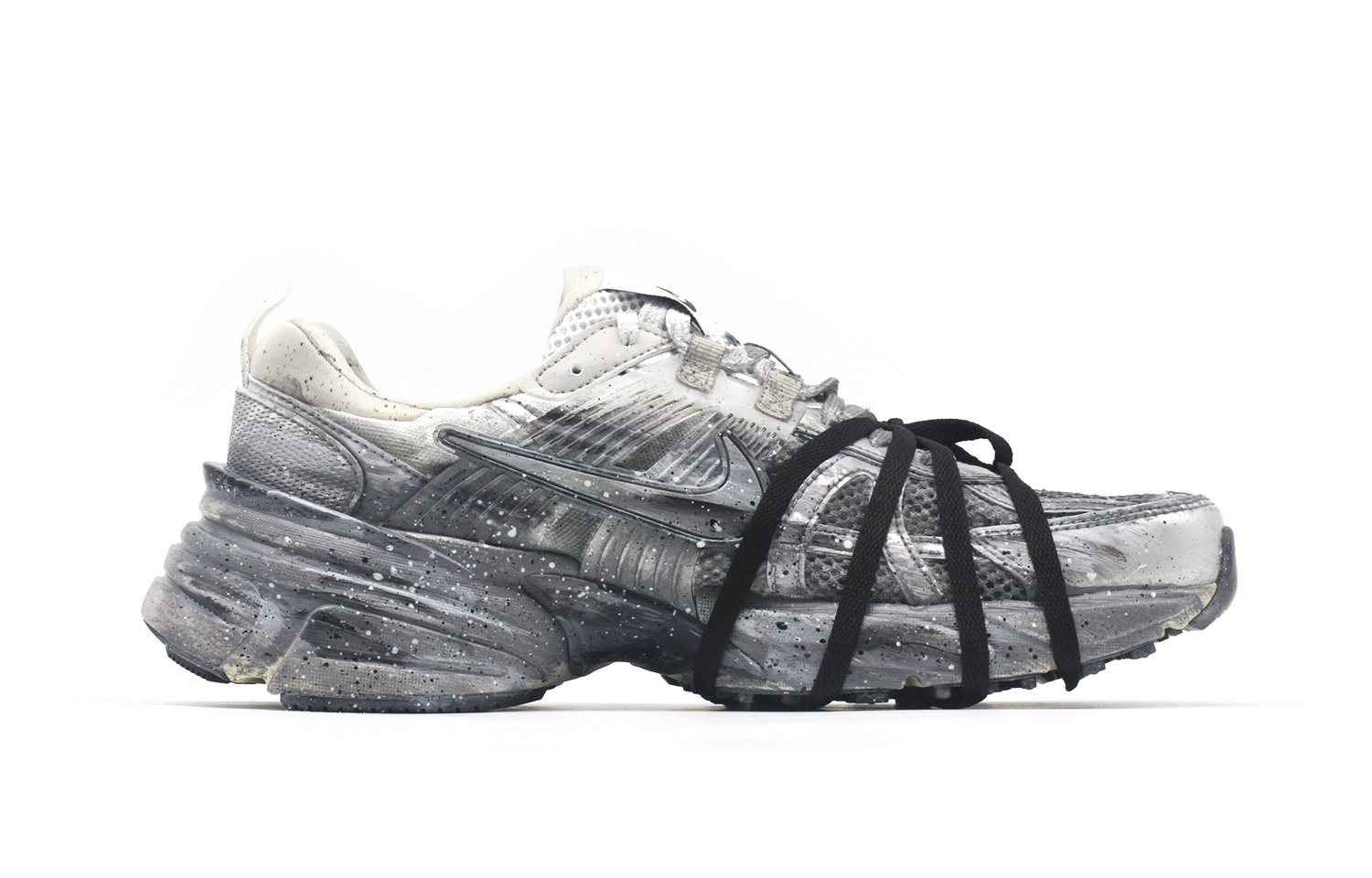 Lookbook 나이키 V2K 런 '빈티지 그레이-화이트' (커스텀) HJ4497-100(Team140-幻影气泡)