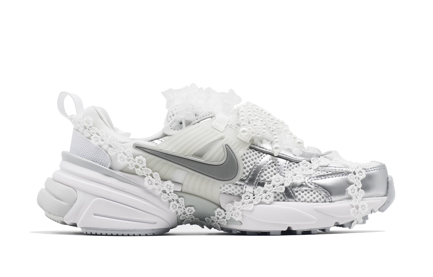 [Custom Shoes] Nike V2K Run 'Moonlight Fantasy Silver White' 圖 3
