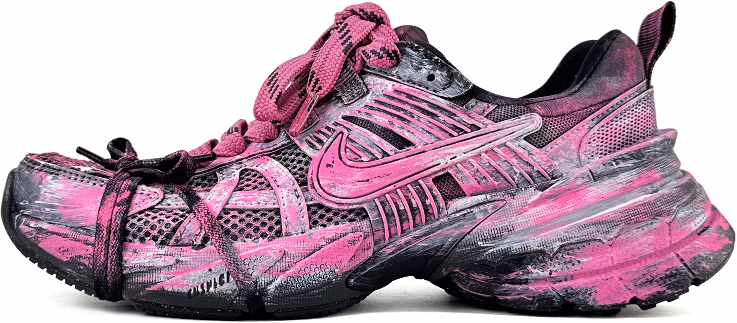 custom-shoes-nike-v2-k-run-pink-mesh-fd-0736-001-team45-black-pink
