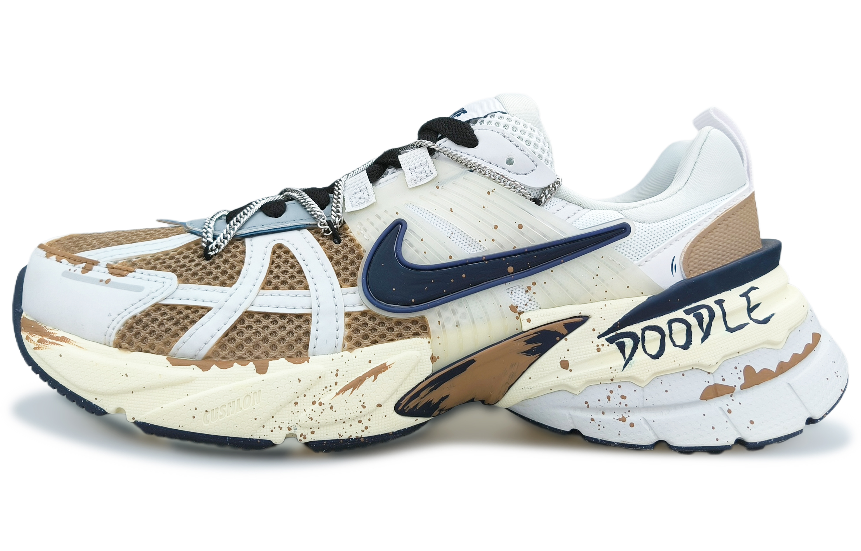 [Custom Shoes] Nike V2K Run 'Silver Brown Graffiti' 圖 2