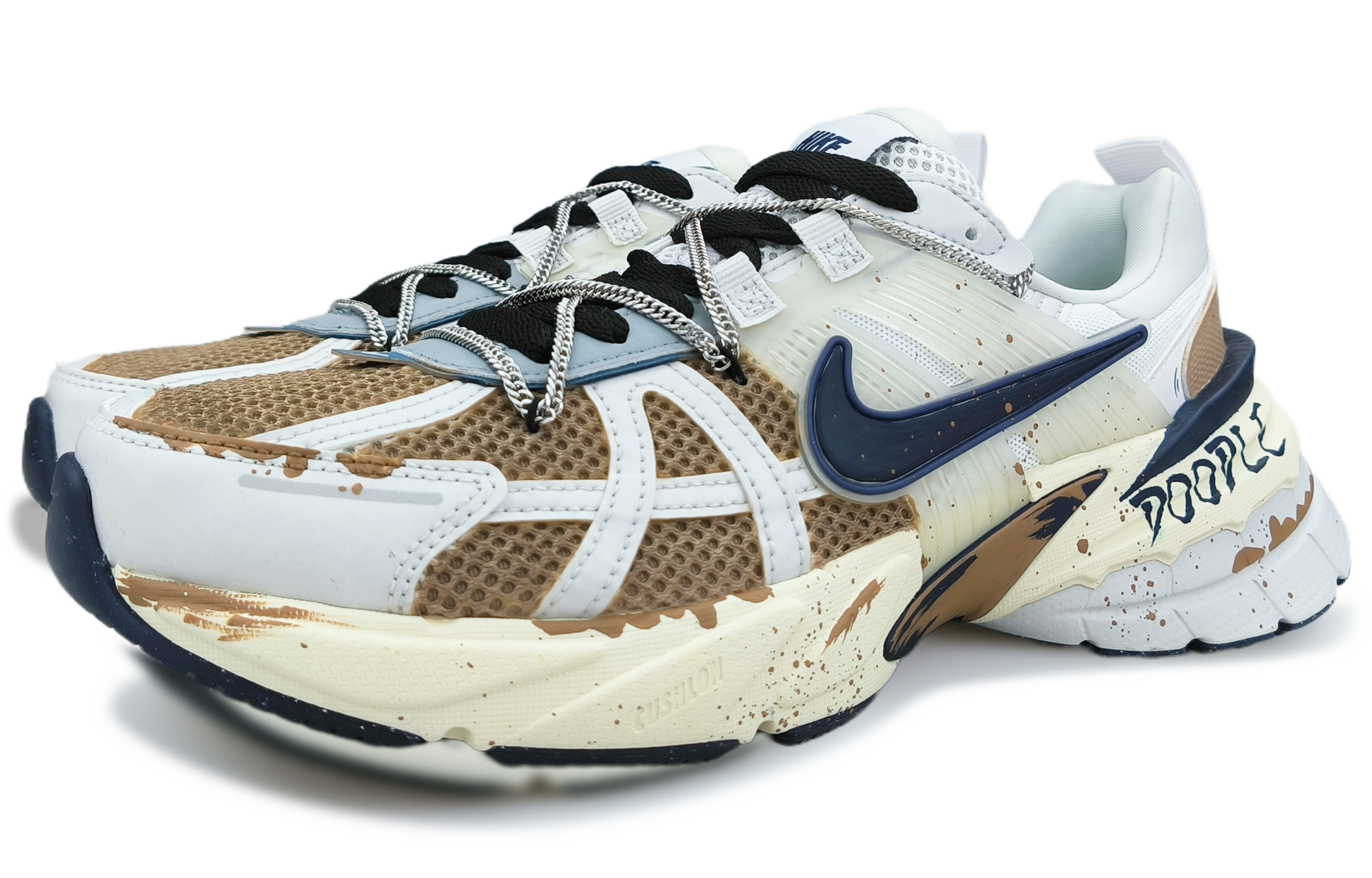 [Custom Shoes] Nike V2K Run 'Silver Brown Graffiti' 圖 4