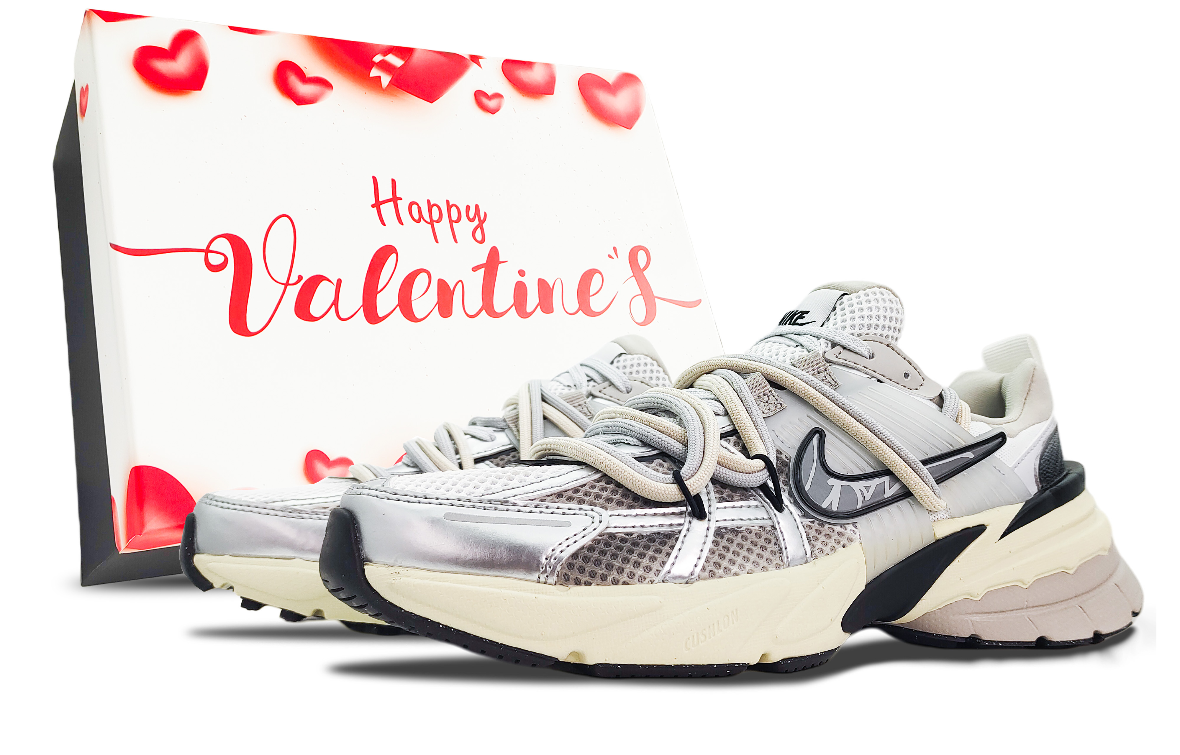 [Custom Shoes] Nike V2K Run 'Silver White'