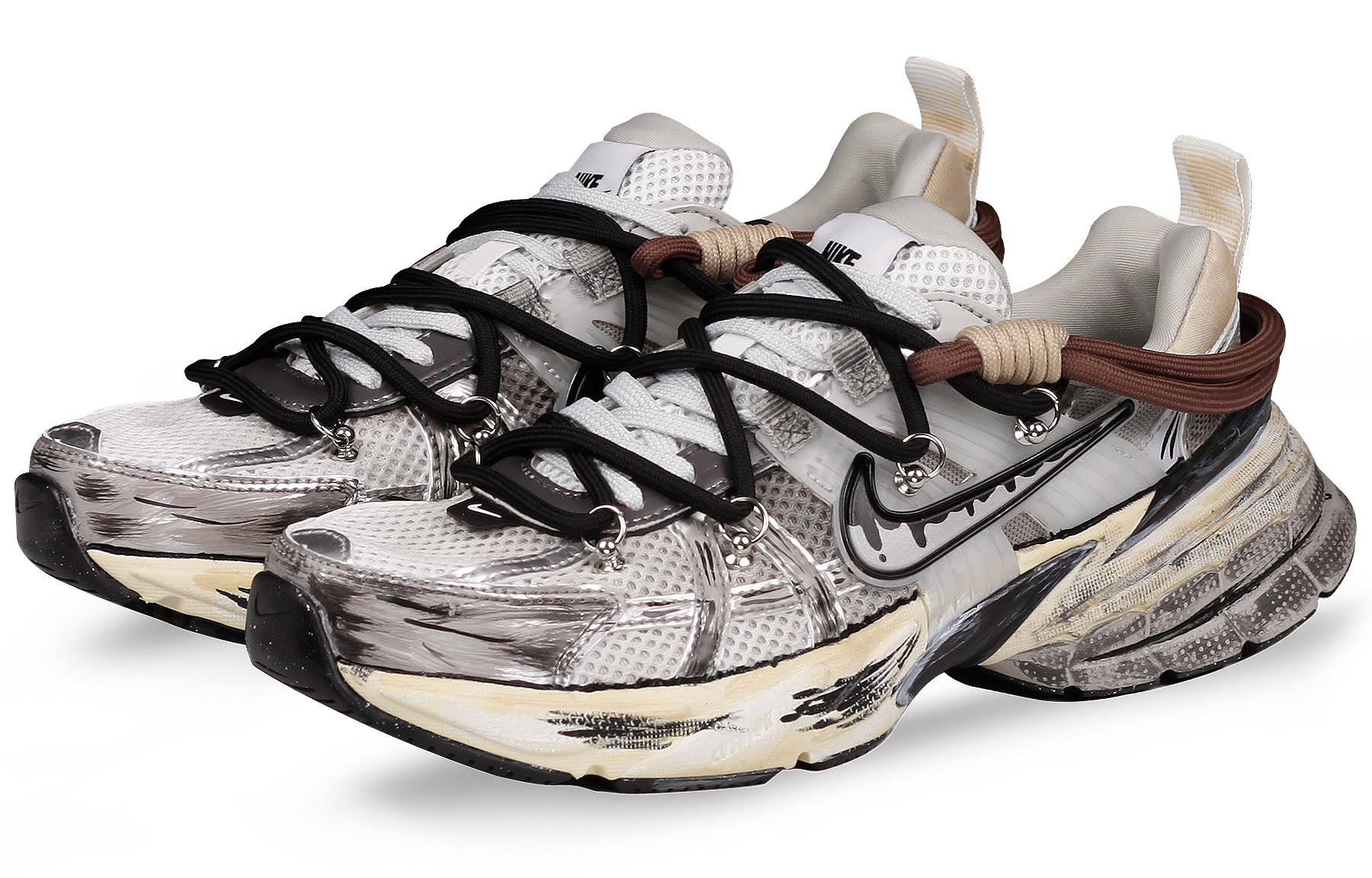 Shop [Zapatillas Personalizadas] Nike V2K Run 'Blanco Summit Plata Metalizada' FD0736-100(Team41-老爹鞋)