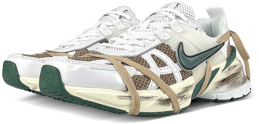 【定製球鞋】 Nike V2K Run Runtekk 美式學院 復古做舊 廢土機能 不規則繫帶 出逃日記 禮盒 低筒跑步鞋 男女同款 白棕綠 Shop 【定製球鞋】 Nike V2K Run Runtekk 美式學院 復古做舊 廢土機能 不規則繫帶 出逃日記 禮盒 低筒跑步鞋 男女同款 白棕綠