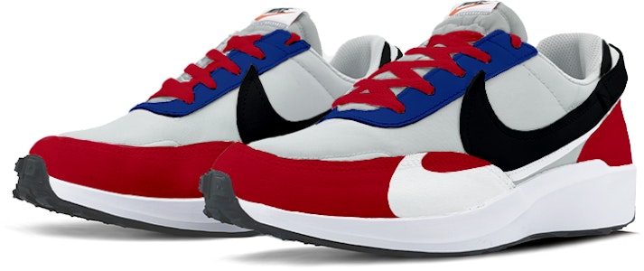 ナイキ ワッフル デビュー ロー『グレー-レッド』カスタムシューズ DH9522-003(TeamK-落日) Lookbook ナイキ ワッフル デビュー ロー『グレー-レッド』カスタムシューズ DH9522-003(TeamK-落日)