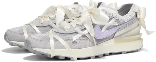 ナイキ ワッフル ワン「バレエ リボン グレー」カスタムシューズ DX5765-001(Team24-女款芭蕾风解构) Lookbook ナイキ ワッフル ワン「バレエ リボン グレー」カスタムシューズ DX5765-001(Team24-女款芭蕾风解构)