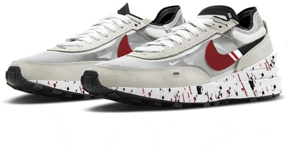 나이키 와플 원 '플루이드 그라피티' 그레이 레드 블랙 (커스텀) DA7995-100(Team56-流体泼墨) Lookbook 나이키 와플 원 '플루이드 그라피티' 그레이 레드 블랙 (커스텀) DA7995-100(Team56-流体泼墨)