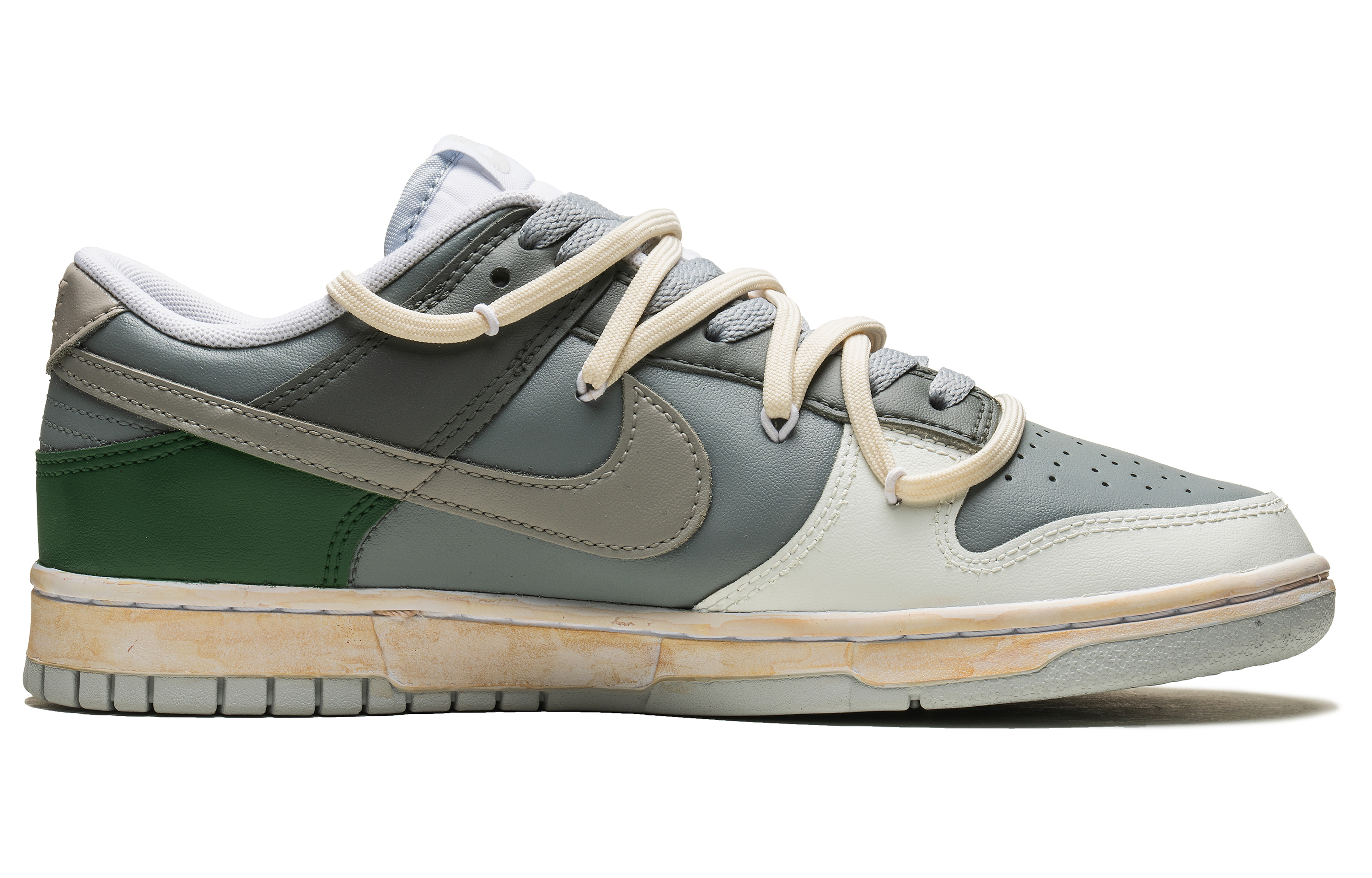 Lookbook [定制鞋] 耶和制造 x Nike Dunk Low '绿色声波狂热' DV0831-101(TeamB-绿音狂潮)