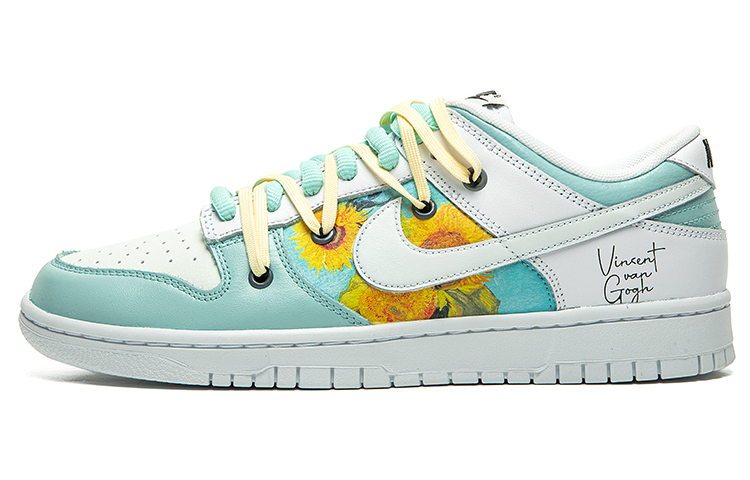 Buy [Zapatillas Personalizadas] Nike Ye He Zhi Zao x Dunk Low 'Girasol' DJ6188-101(TeamB-男款向日葵白绿)