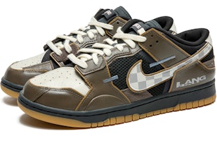 【訂製球鞋】 Nike Dunk Low 野鶴製造 復古未來主題 街頭潮流風 棋盤格 低幫 板鞋 男款 黑棕 特殊禮盒版 Lookbook 【訂製球鞋】 Nike Dunk Low 野鶴製造 復古未來主題 街頭潮流風 棋盤格 低幫 板鞋 男款 黑棕 特殊禮盒版