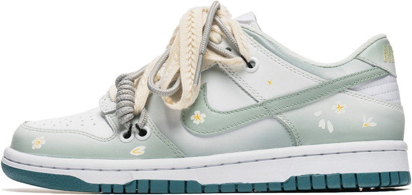 【客製化球鞋】 Nike Dunk Low 野鶴製造 月桂翡翠 復古感 漸變 任何搭配 特殊帶子 低筒 滑板鞋 GS 白綠 Buy 【客製化球鞋】 Nike Dunk Low 野鶴製造 月桂翡翠 復古感 漸變 任何搭配 特殊帶子 低筒 滑板鞋 GS 白綠
