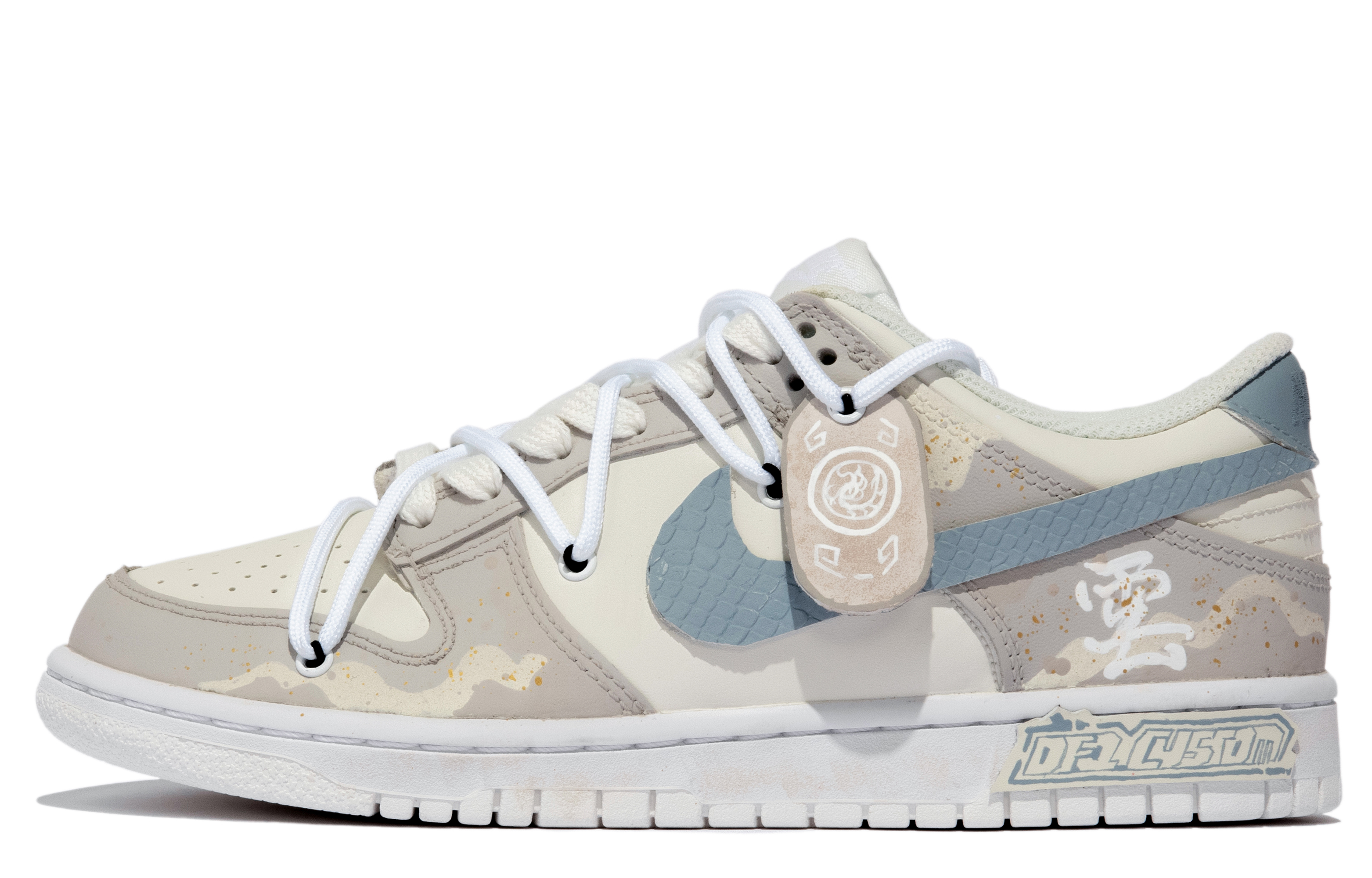 Buy [定制鞋] 耐克云山 x Dunk Low '蓝米斑点图案' DH9765-100(TeamM-女款云山xhzz)