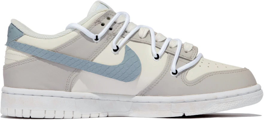 【定制球鞋】Nike Dunk 低筒 云山xhzz 紋樣 灑金 簡約 低幫 板鞋 GS 藍米白 Order 【定制球鞋】Nike Dunk 低筒 云山xhzz 紋樣 灑金 簡約 低幫 板鞋 GS 藍米白