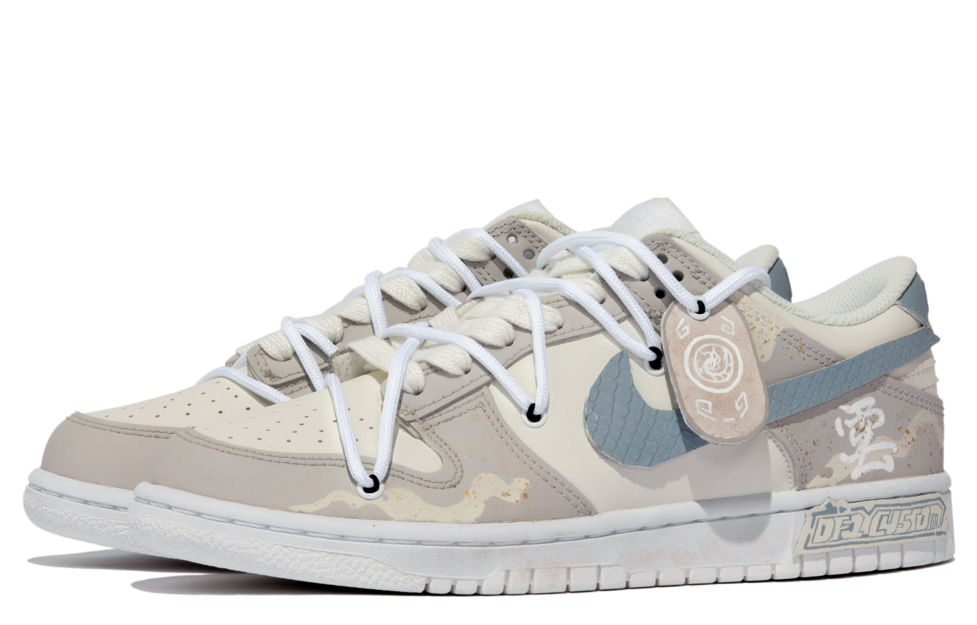 Lookbook [定制鞋] 耐克云山 x Dunk Low '蓝米斑点图案' DH9765-100(TeamM-女款云山xhzz)