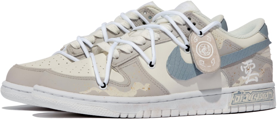 【定制球鞋】Nike Dunk 低筒 云山xhzz 紋樣 灑金 簡約 低幫 板鞋 GS 藍米白 Lookbook 【定制球鞋】Nike Dunk 低筒 云山xhzz 紋樣 灑金 簡約 低幫 板鞋 GS 藍米白