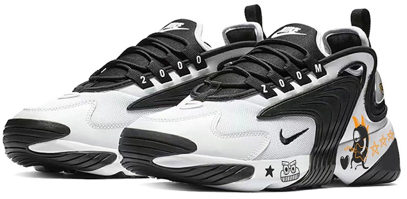 【定製球鞋】 Nike Zoom 2K 潮流百搭 防滑耐磨 低筒 跑步鞋 男女同款 黑白色 Lookbook 【定製球鞋】 Nike Zoom 2K 潮流百搭 防滑耐磨 低筒 跑步鞋 男女同款 黑白色