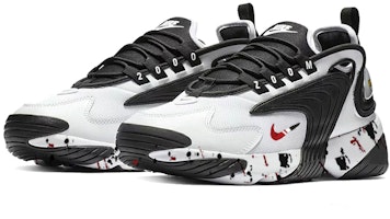 ナイキ ズーム 2K 'ブラック ホワイト フルイド グラフィティ' カスタムシューズ AO0269-101(Team56-流体泼墨) Lookbook ナイキ ズーム 2K 'ブラック ホワイト フルイド グラフィティ' カスタムシューズ AO0269-101(Team56-流体泼墨)